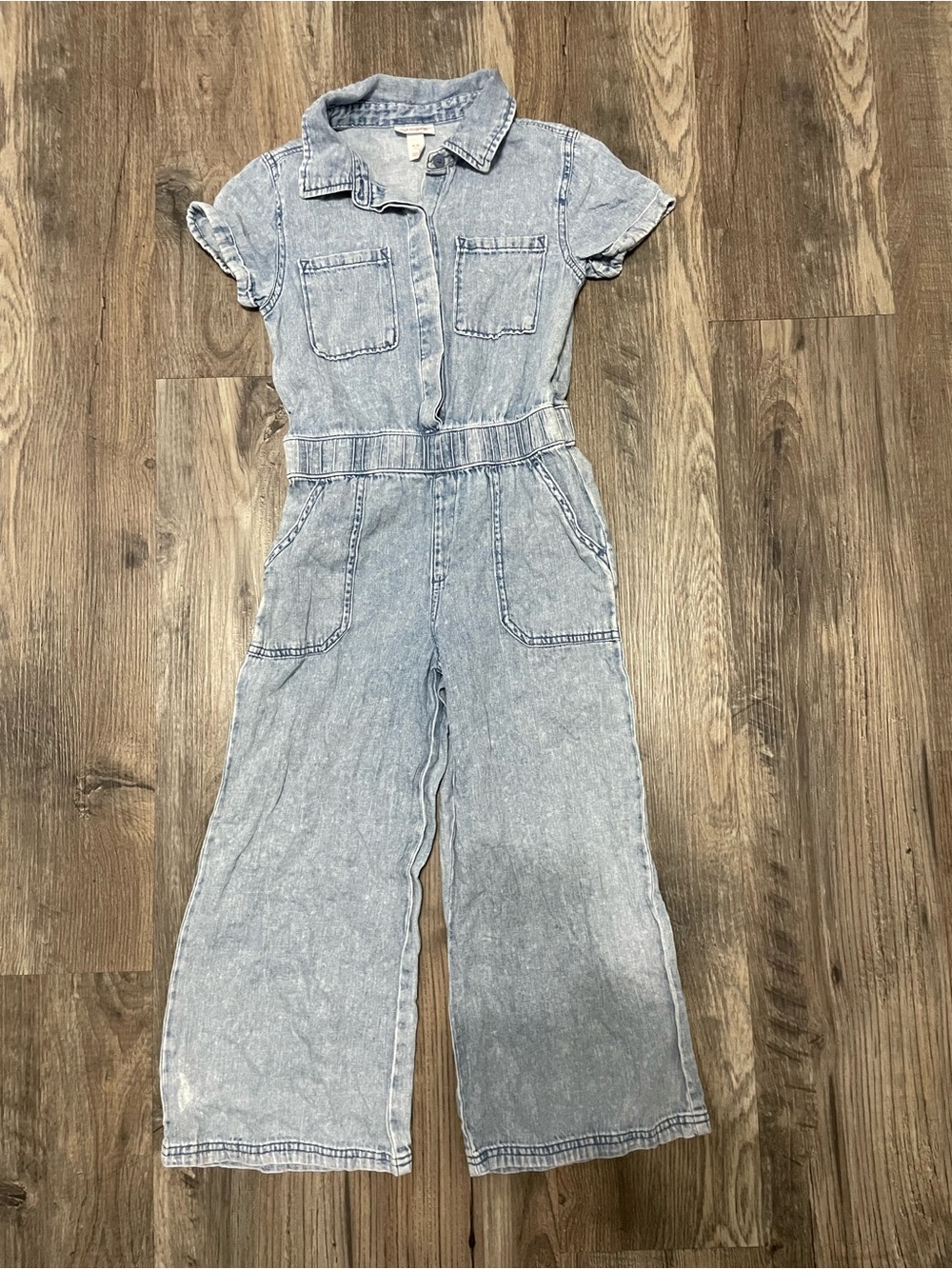 Cat & Jack Light Wash Denim Shirt girls kids size M